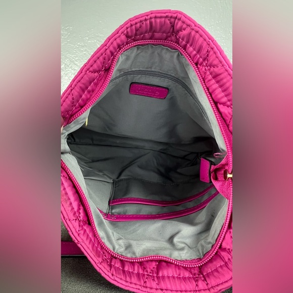 Nicole Miller Vibrant Pink Quilted Crossbody Bag with Adjustable Strap - Picture 9 of 11